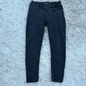 90s Y2K VTG Red girl jeanswear size 30 button front charcoal denim jeans